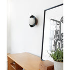 Lexi Small 5" shown in Matte Black with a Walnut Wood Canopy