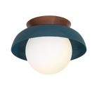Lexi Large 6" shown with Perforated shade in Ocean Blue and Walnut canopy