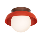 Lexi Sconce shown in Persimmon with Walnut (wood) canopy