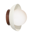 Lexi Small 5" shown in White with a Walnut Wood Canopy