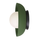 Lexi Large 6” shown with a Solid shade in Secret Garden Green and Black Stained wood finish canopy