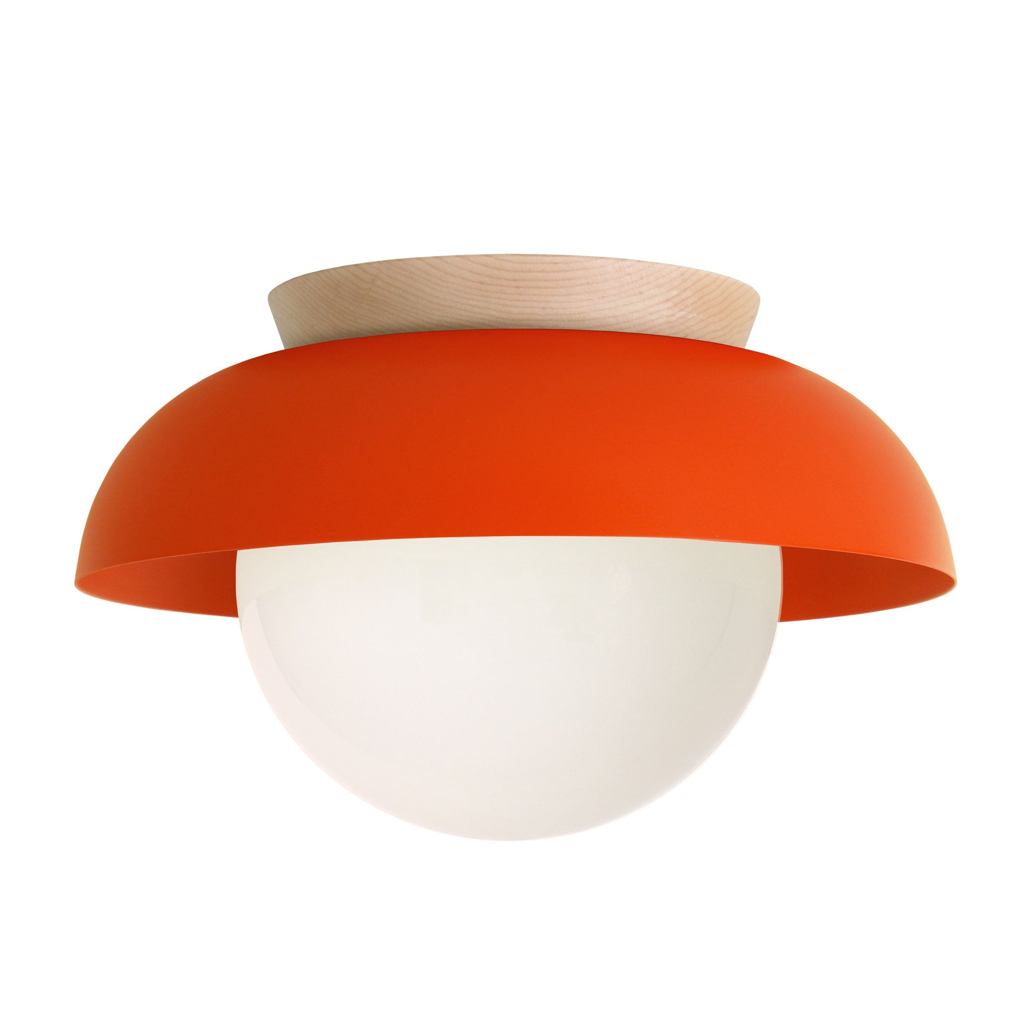 Lexi Large 8” shown with a Solid shade in Persimmon and Maple canopy