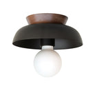 Lucia shown in Matte Black with Maple canopy