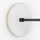 Swift canopy pattern shown in Brownstone White Ceramic with a Graphite Patina arm
