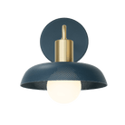 Sally Sconce shown in Ocean Blue and Brass finish