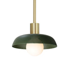 Sally Pendant shown with a Secret Garden Green perforated shade and Brass fixture finish
