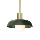 Sally Pendant shown in Secret Garden Green with Brass accent finish