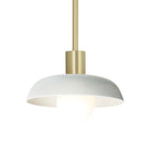 Sally Pendant shown with a White perforated shade and Brass fixture finish