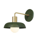 Sally Sconce shown with a Perforated shade in Secret Garden Green and Brass fixture finish
