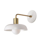 Sally Sconce shown with a Solid shade in White and Brass finish