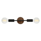Venus with Wood Canopy shown in Matte Black with Walnut