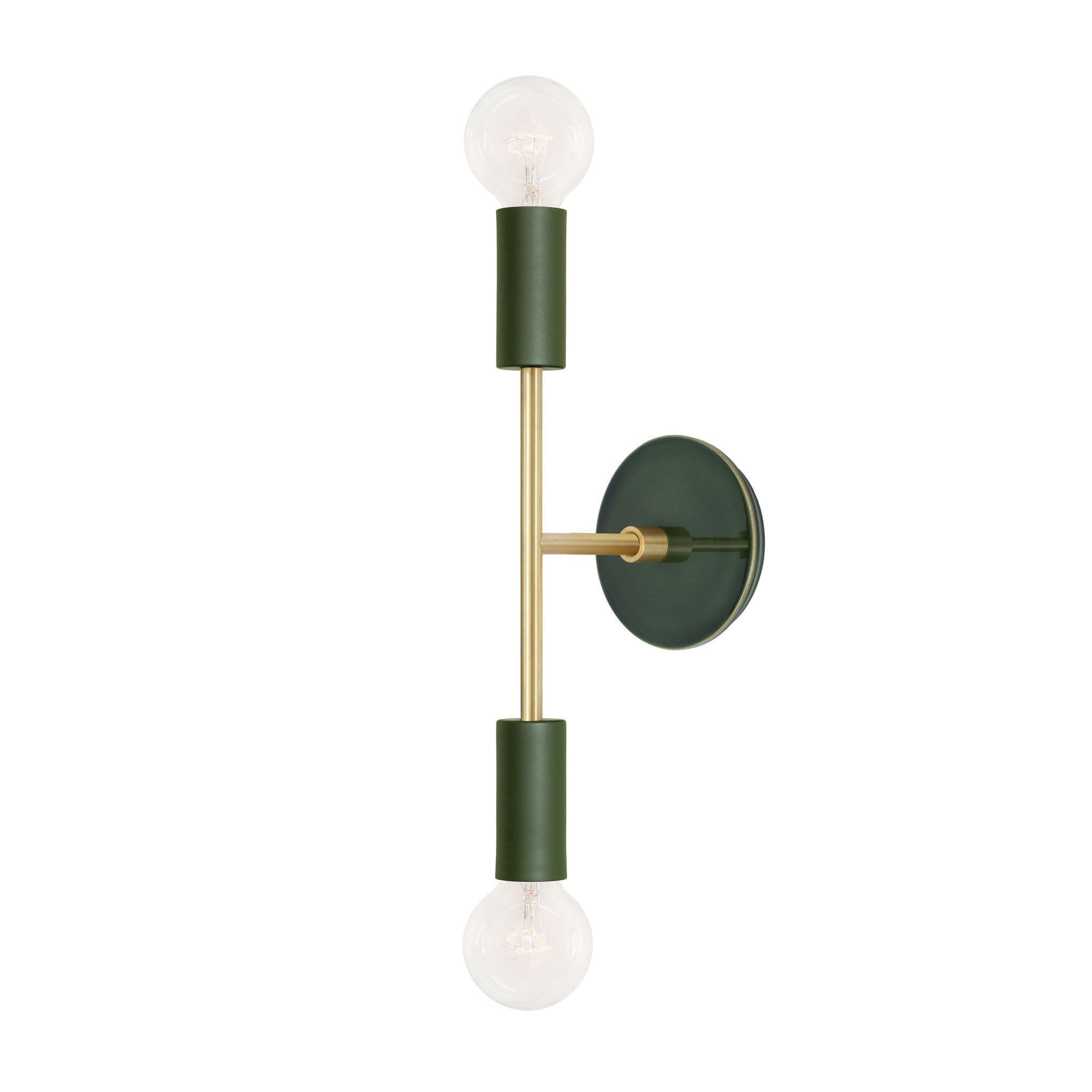 Venus with Ceramic Canopy shown in Secret Grarden Green with with Brass with Swift ceramic canopy pattern in Forest Green