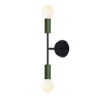 Venus with Wood Canopy shown in Secret Garden Green with Matte Black with Black Stained  wood
