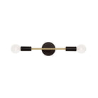 Venus Long shown in Matte Black cup and canopy finish with Brass accent finish