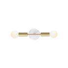 Venus Mini with Ceramic Canopy shown in Brass with a Brownstone White Star Ceramic Canopy pattern