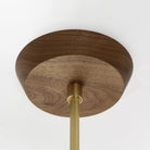 Mounting canopy shown in Walnut with Brass rod