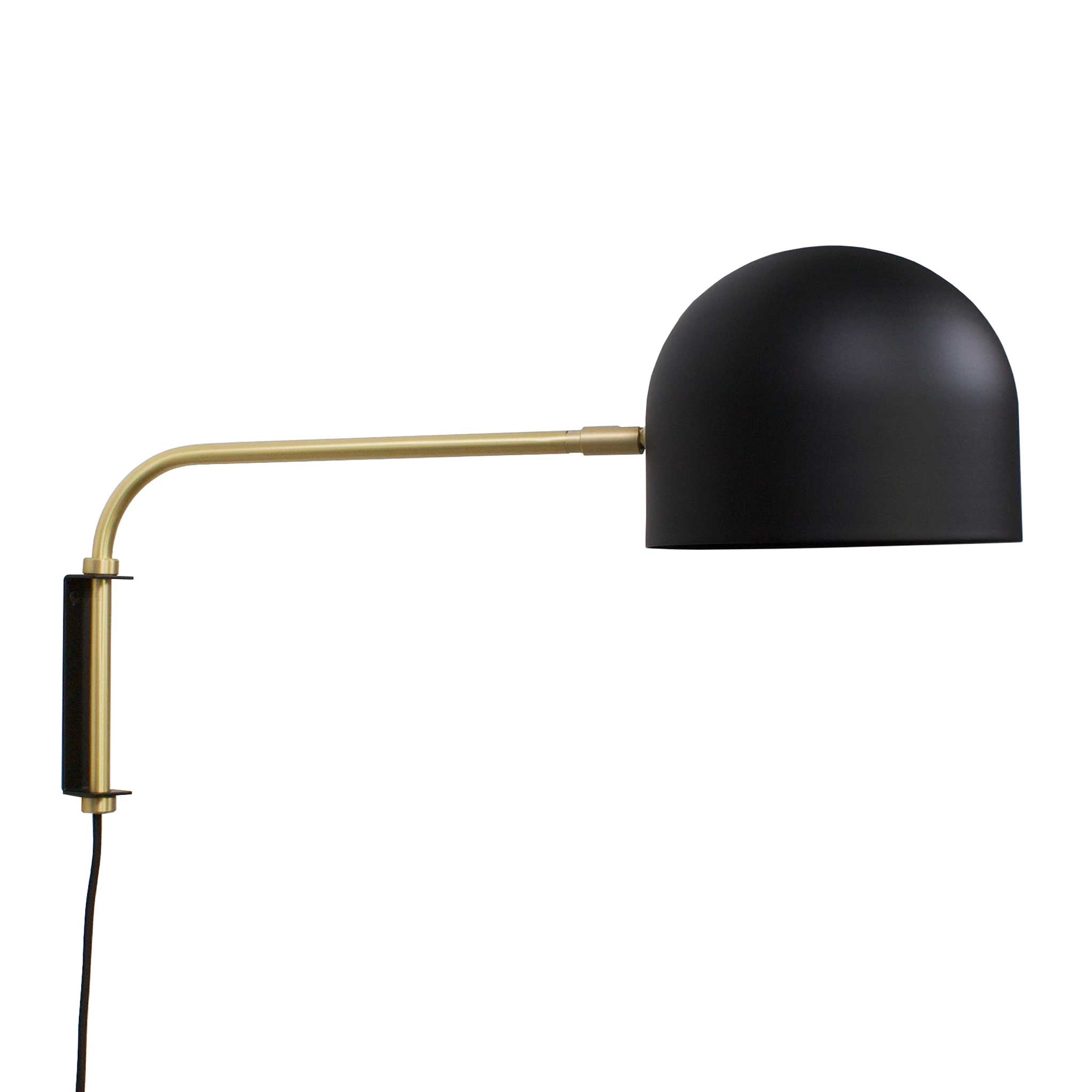 Amélie Swing 8" shown in Matte Black with Brass