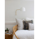 Amélie Swing 8" shown in White with Brass