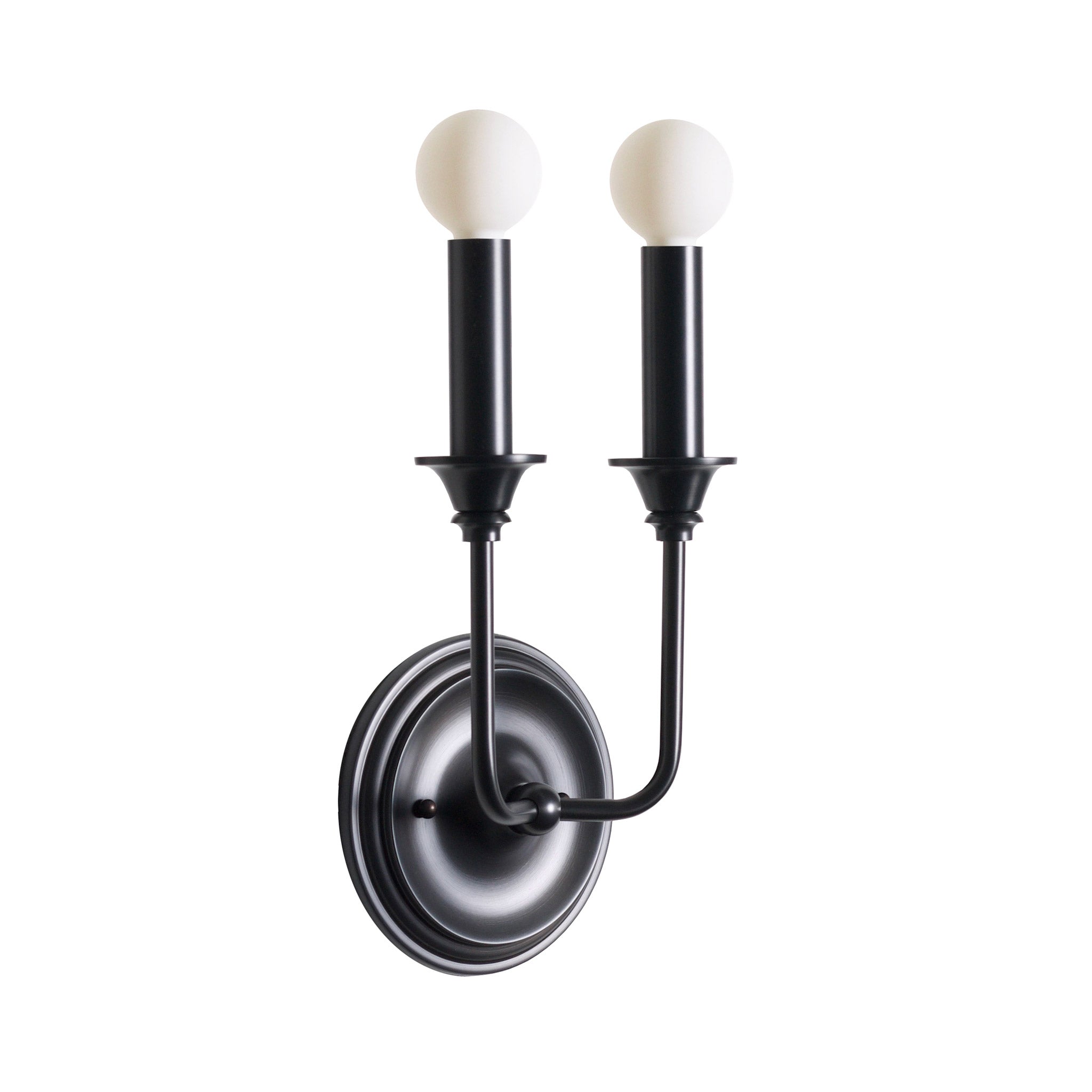 Bijou Double Candle shown in Graphite Patina