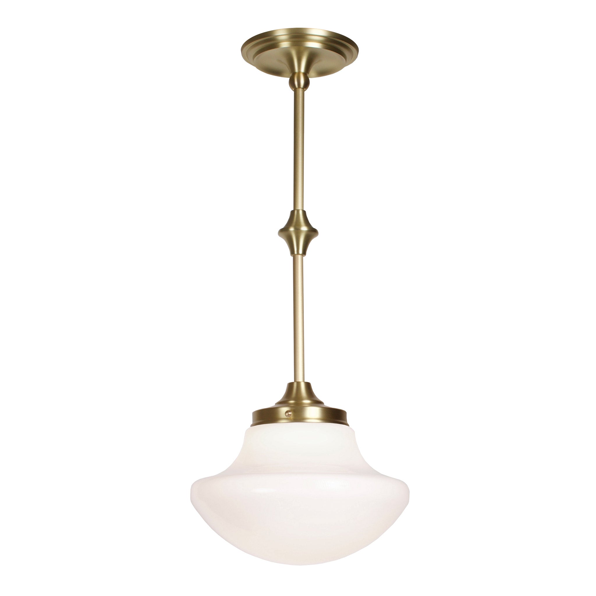 Bijou Pendant 10" Tulip shown in Brass 