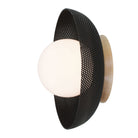 Lexi Large 6” shown with a Perforated shade in Matte Black and Maple canopy