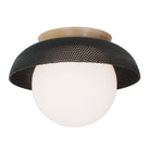 Lexi Large 8” shown with a Perforated shade in Matte Black and Maple canopy