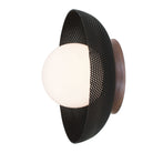 Lexi Large 6” shown with a Perforated shade in Matte Black and Walnut canopy