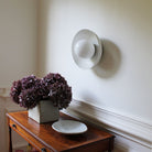 Lexi Large 6” shown with a Perforated shade in White and Walnut canopy