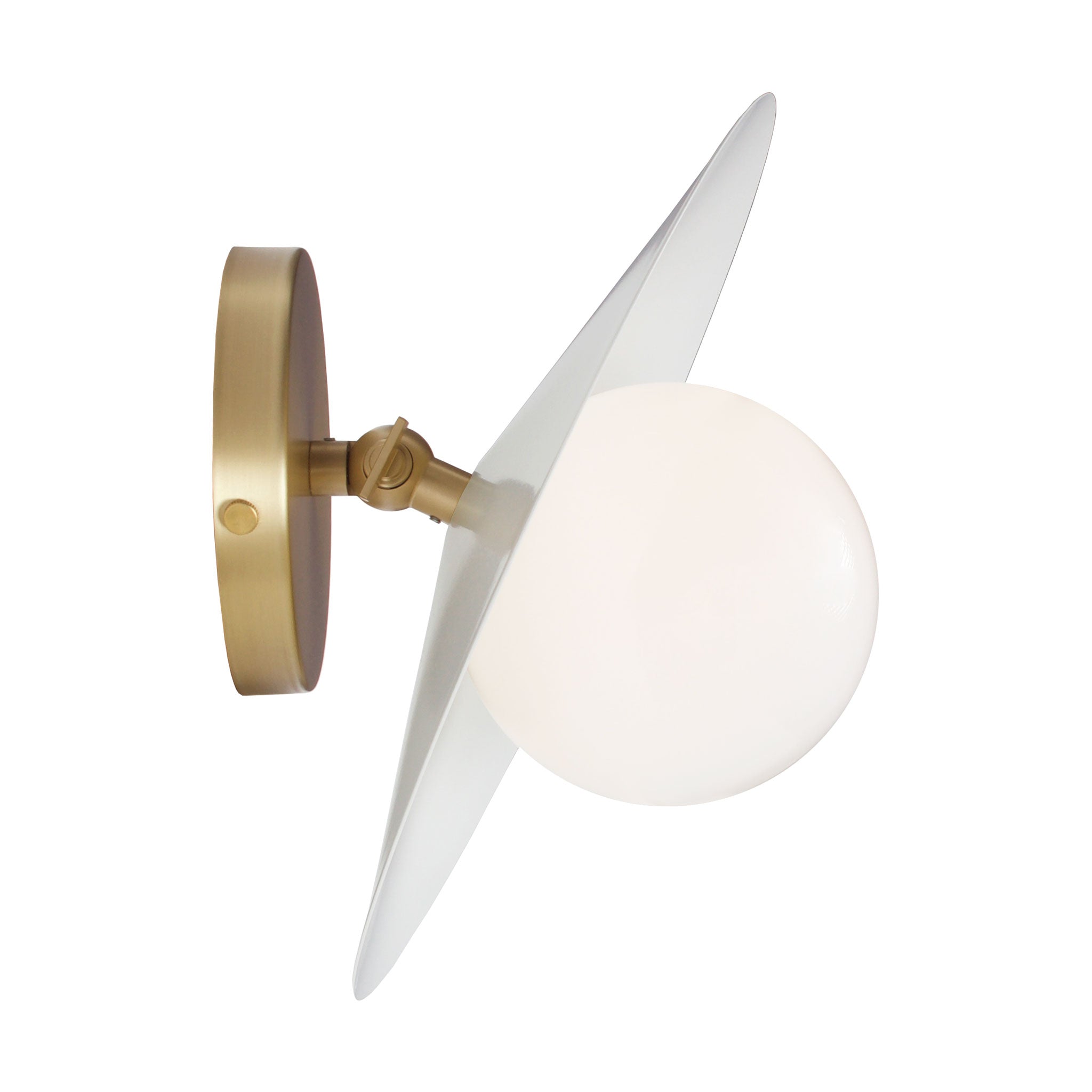 Marie Flush Sconce shown in White with Brass