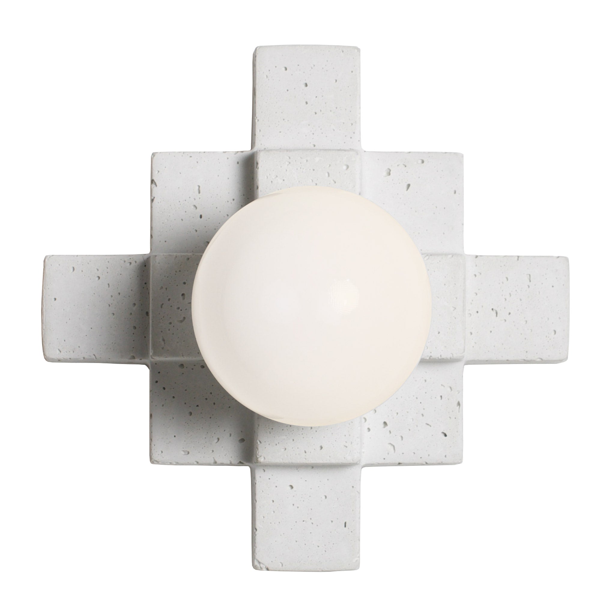 Mason Sconce shown in Cloud Concrete