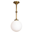 Sorbonne Pendant 12" Globe shown in Heirloom Brass
