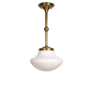 Sorbonne Pendant 14" Tulip shown in Heirloom Brass