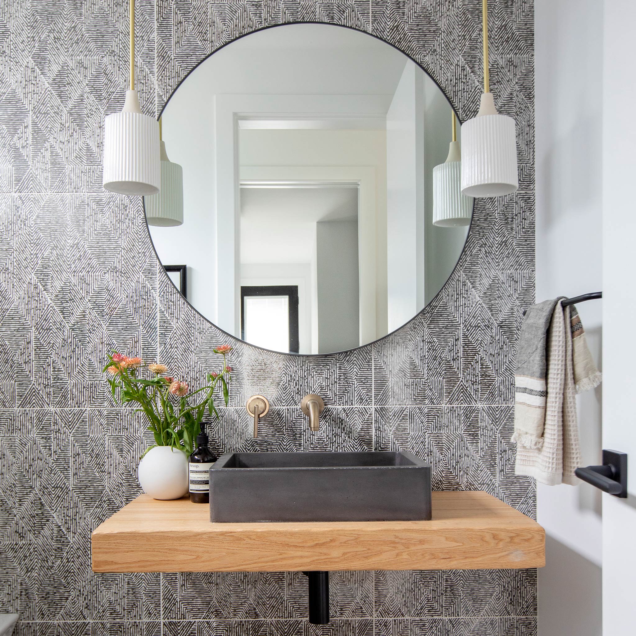 Tumwater Small Pendants, Interior Design by Oliver Simon Design, Photography by Janis Nicolay / Pinecone Camp