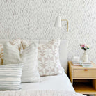 Wildwood Swing shown in White with Brass. Interior Design by Eileen Lane Design
