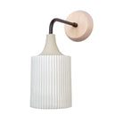 Cedar and Moss. Tumwater Wall Sconce. Shown in Matte Black with Maple Canopy
