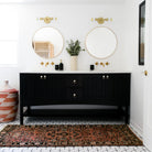 Vista 2  shown in Matte Brass. Interior Design by Jaclyn Johnson. Photo by Monica Wang