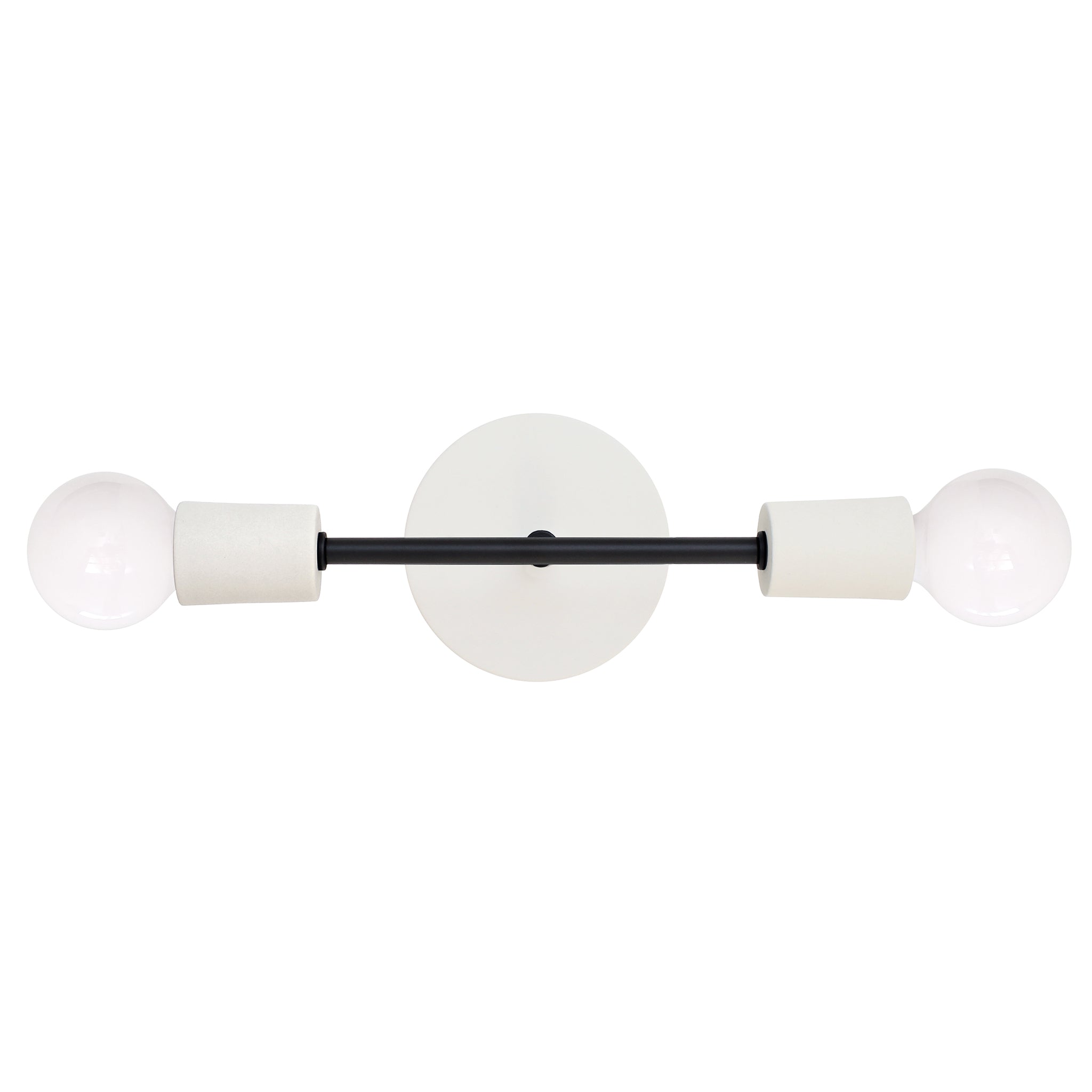 Verona in Bone ceramic finish with Matte Black metal