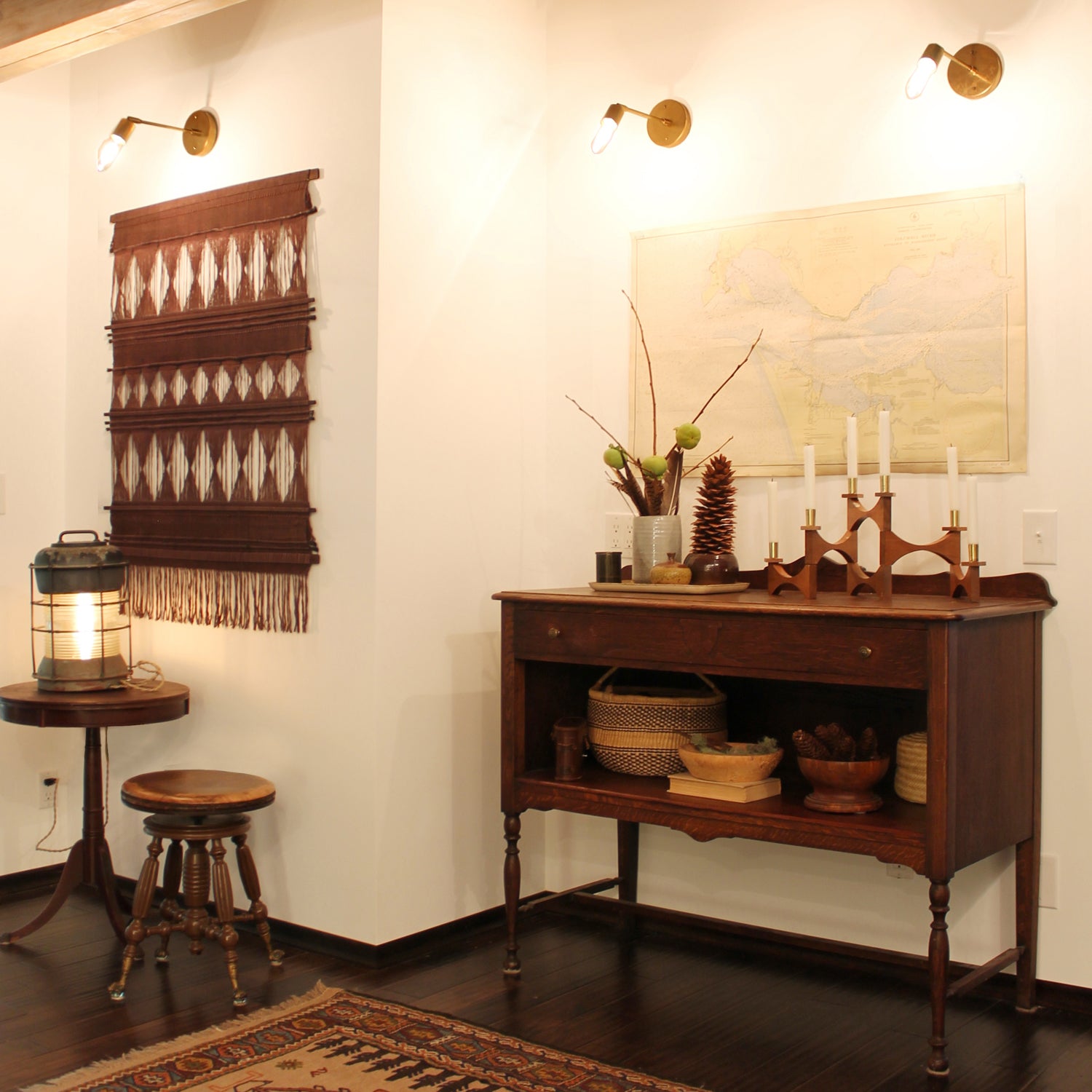 Tilt Sconce with a 6" arm shown in Brass