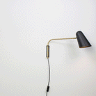 Cedar and Moss Wildwood Swing shown in Matte Black with Brass with plug-in cord